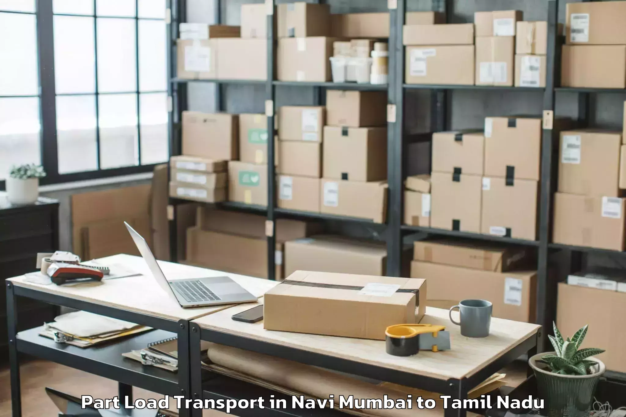 Reliable Navi Mumbai to Perungudi Part Load Transport